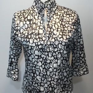 Dress Barn Black & White Shiny Short Jacket Size S